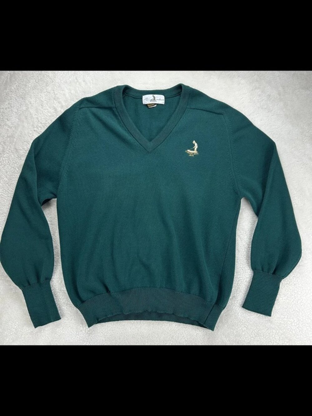 IZOD Club Pinehurst 1895 Men’s Green V Neck 100% Egyptian‎ Cotton Sweater XL